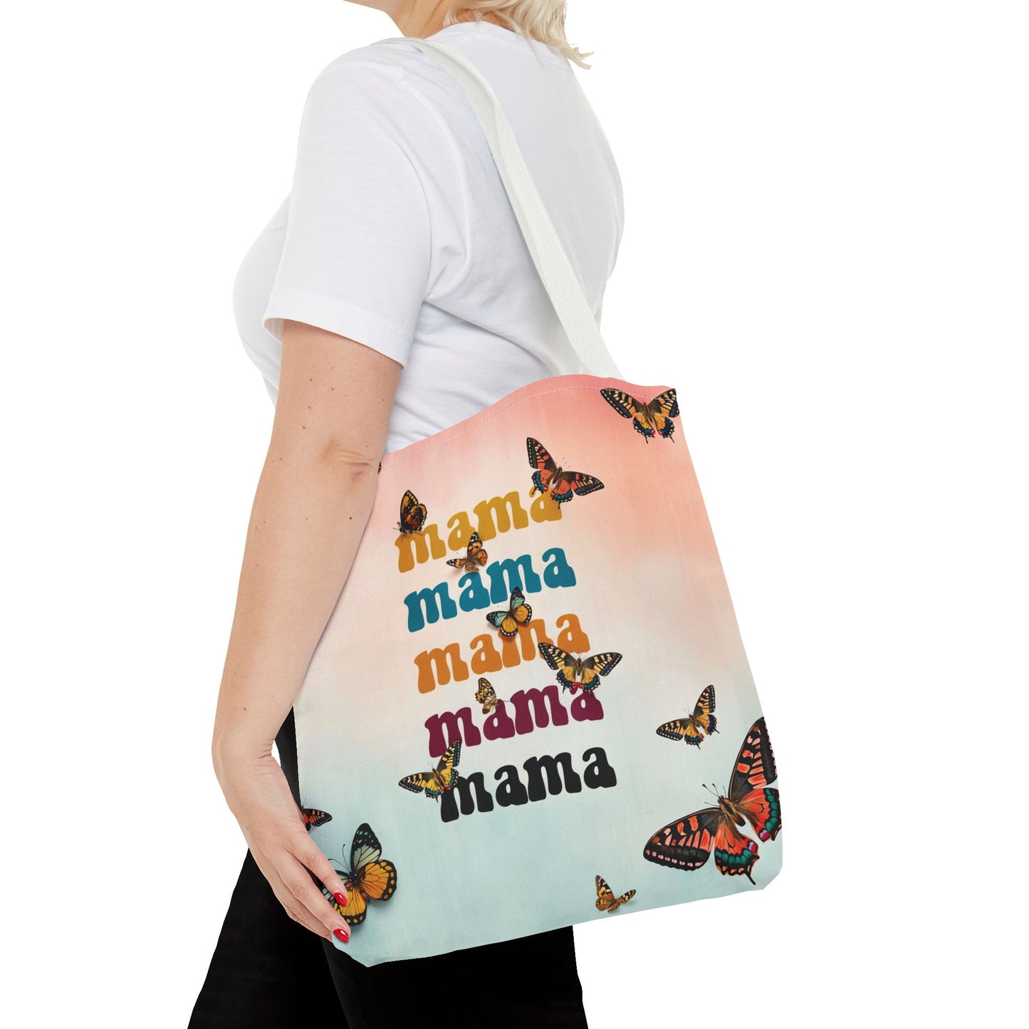 Colorful Mama Butterfly Tote Bag - Perfect for Moms on the Go
