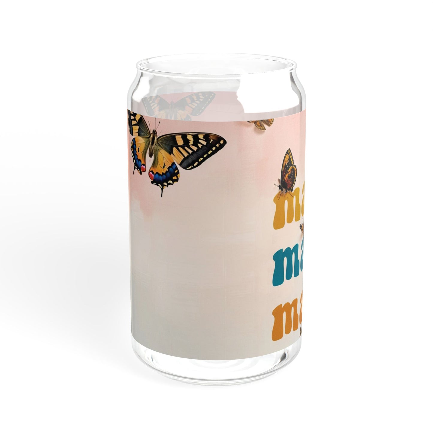 Mama Butterfly Sipper Glass - 16oz Eco-Friendly Drinkware