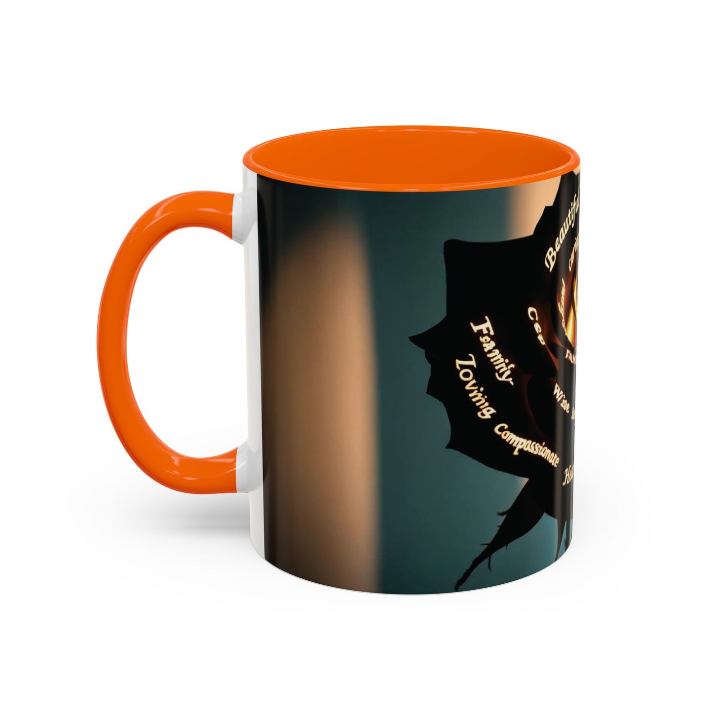 Inspirational Coffee Mug - Heart of Gold Quote with Rose Design