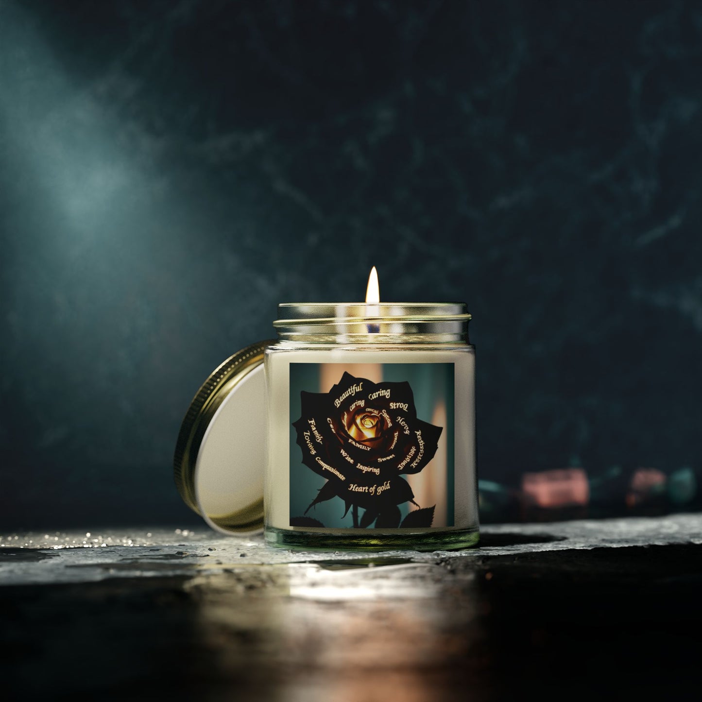 Heart of Gold Scented Candle - Coconut Apricot Wax (4oz & 9oz)