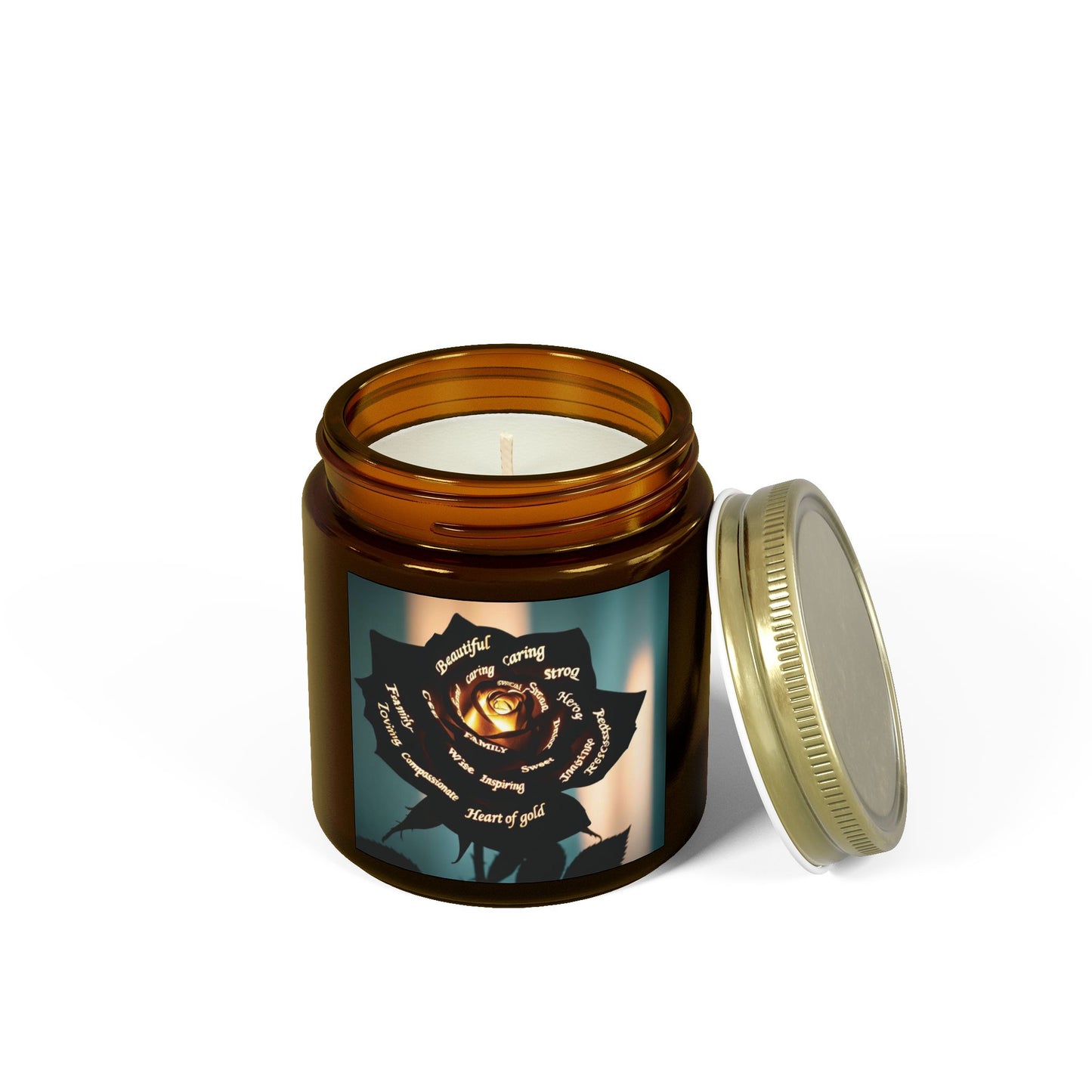 Heart of Gold Scented Candle - Coconut Apricot Wax (4oz & 9oz)