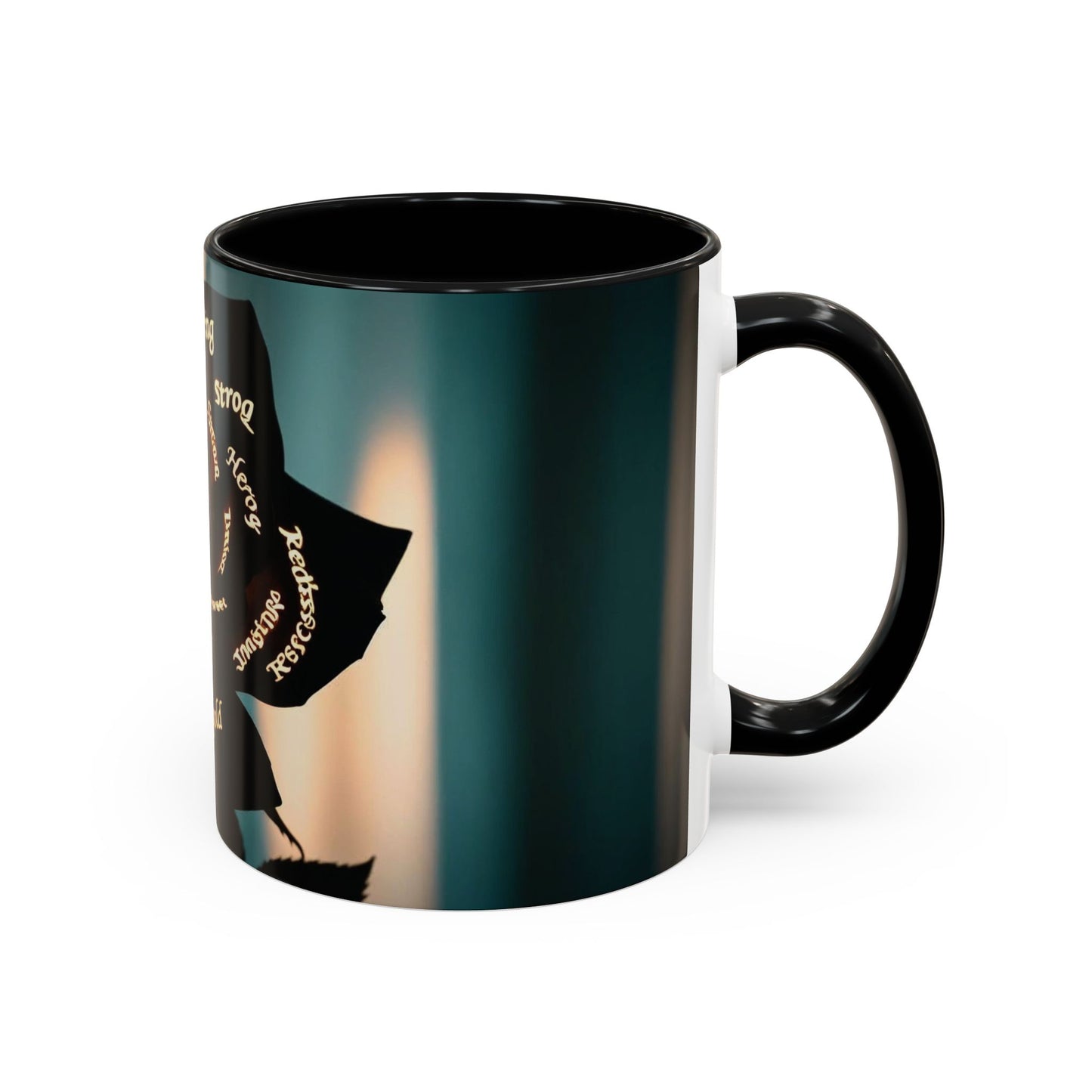 Inspirational Coffee Mug - Heart of Gold Quote with Rose Design