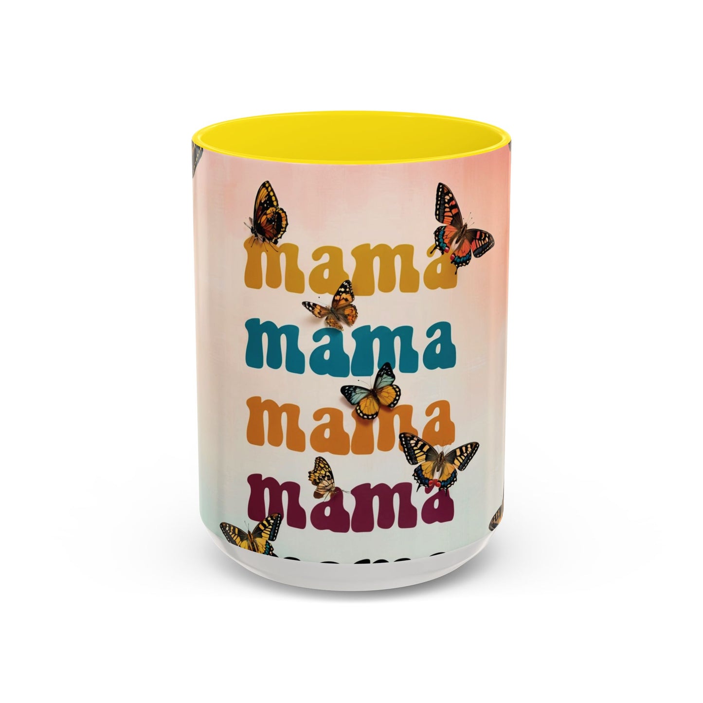 Coffee Mug - Butterfly Mama Accent Mug for Moms