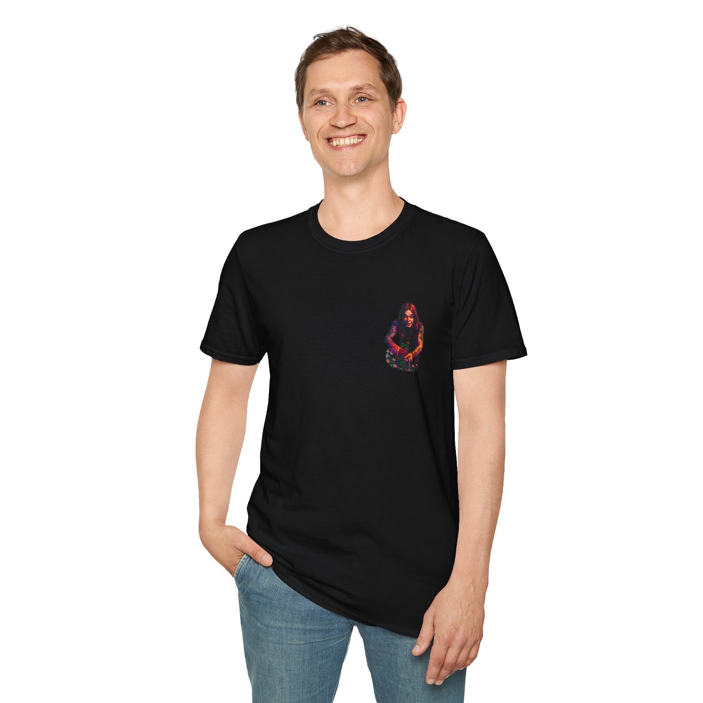 Colorful Floral Graphic Unisex T-Shirt for Summer Festivals and Casual Outings