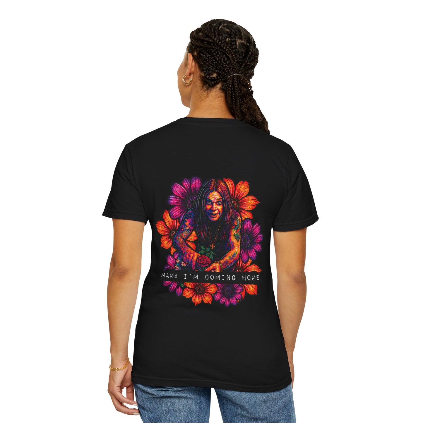Rock Legend Floral Print T-Shirt - Vibrant Unisex Festival Apparel