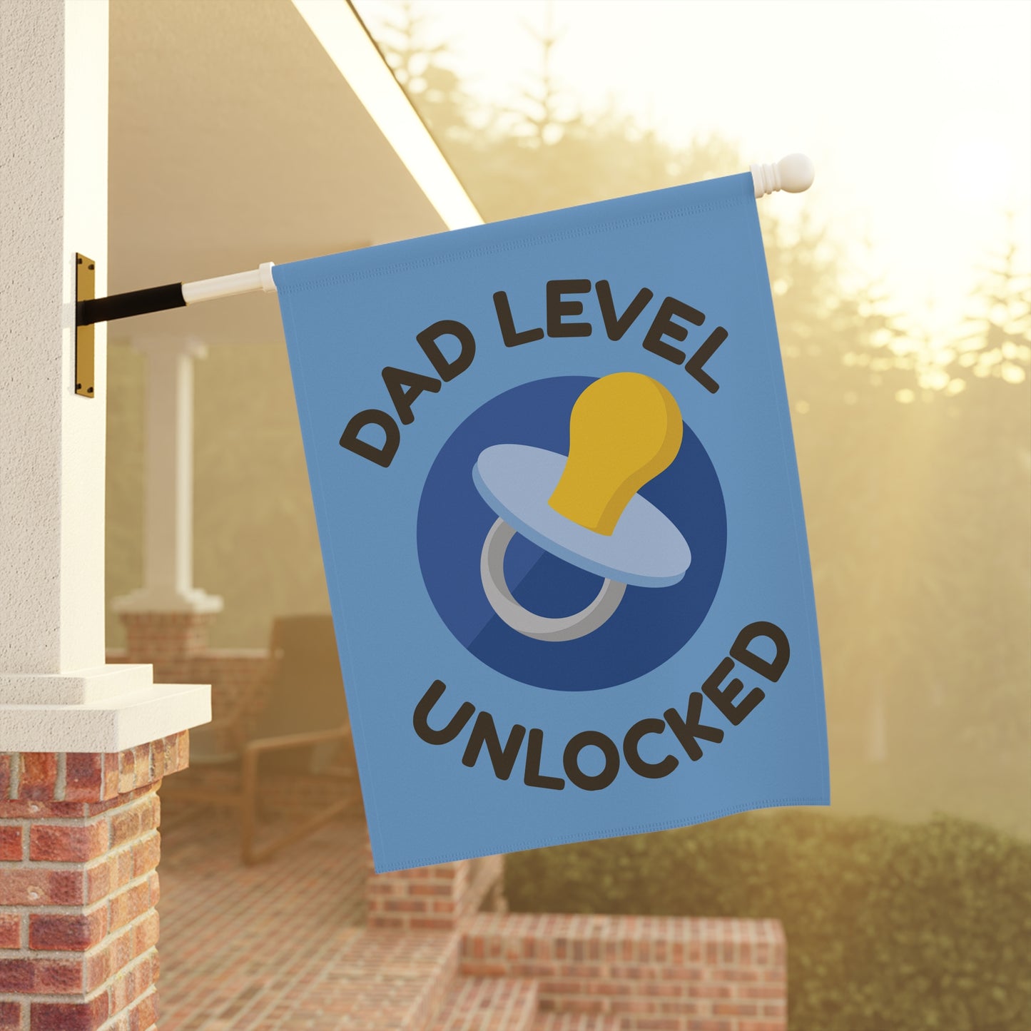 Dad Level Unlocked Garden Banner - Celebrate Fatherhood!