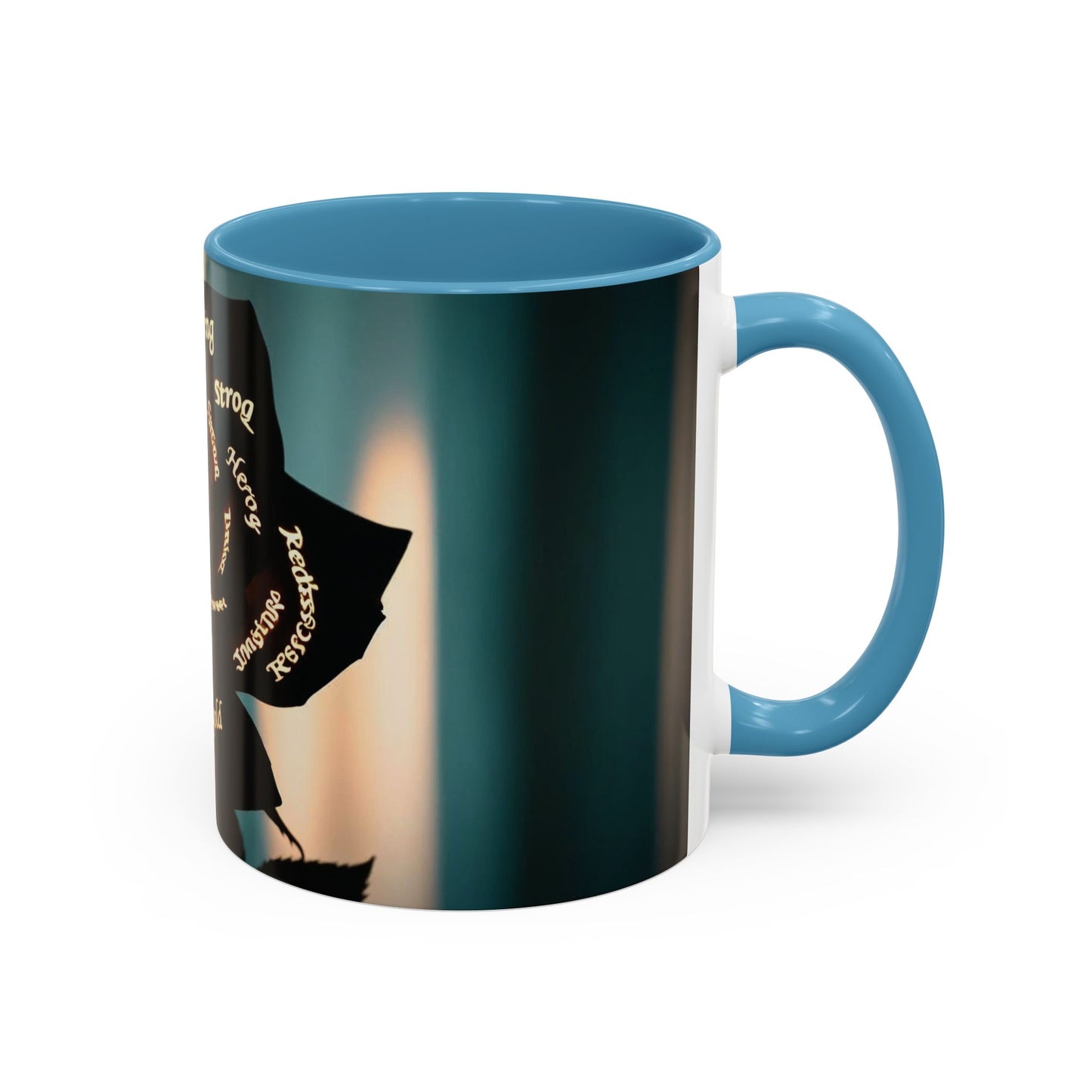 Inspirational Coffee Mug - Heart of Gold Quote with Rose Design