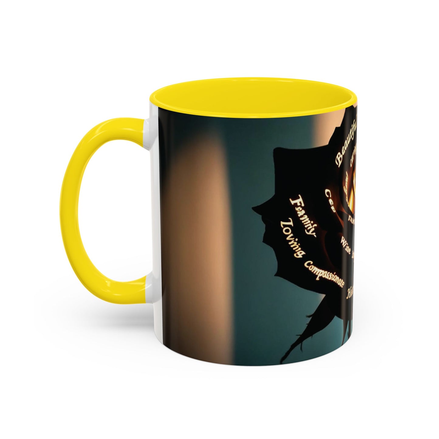 Inspirational Coffee Mug - Heart of Gold Quote with Rose Design