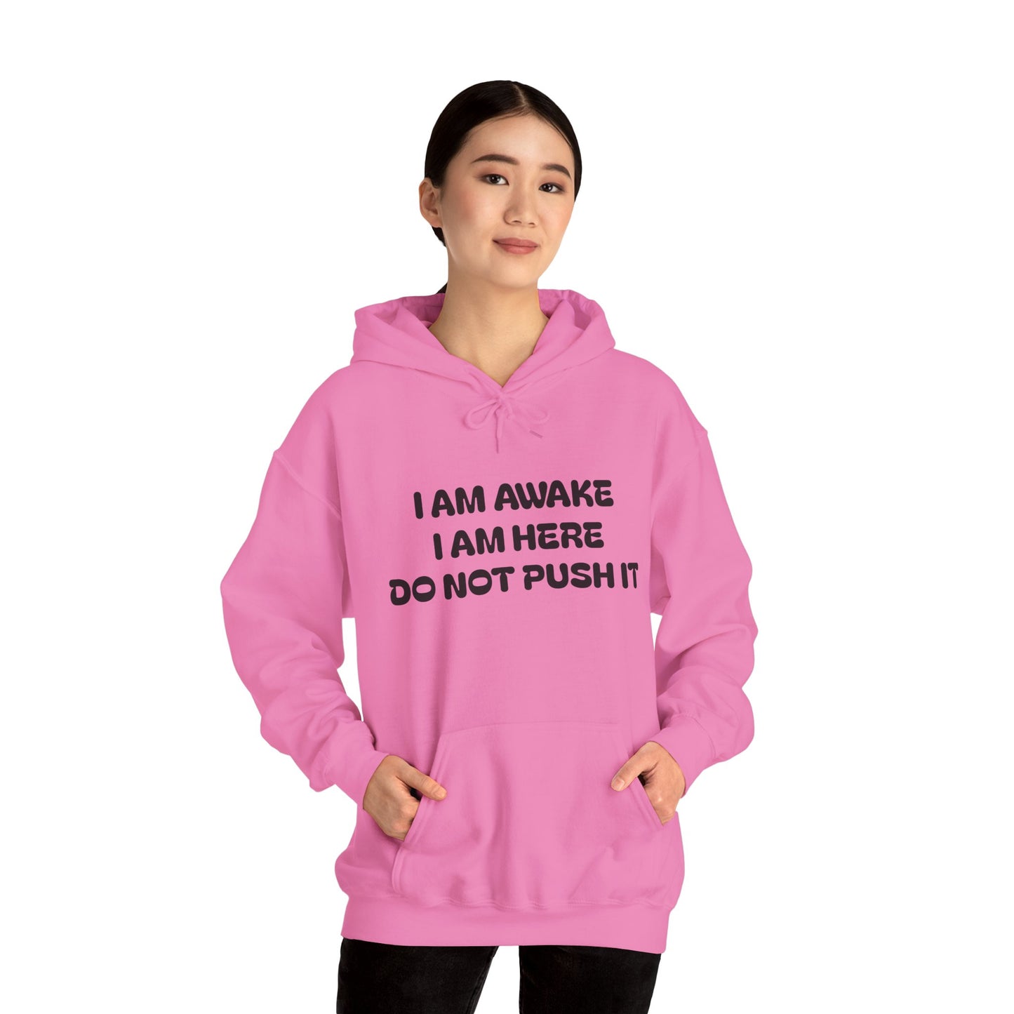 Hooded Sweatshirt - I am Awake I am Here Design