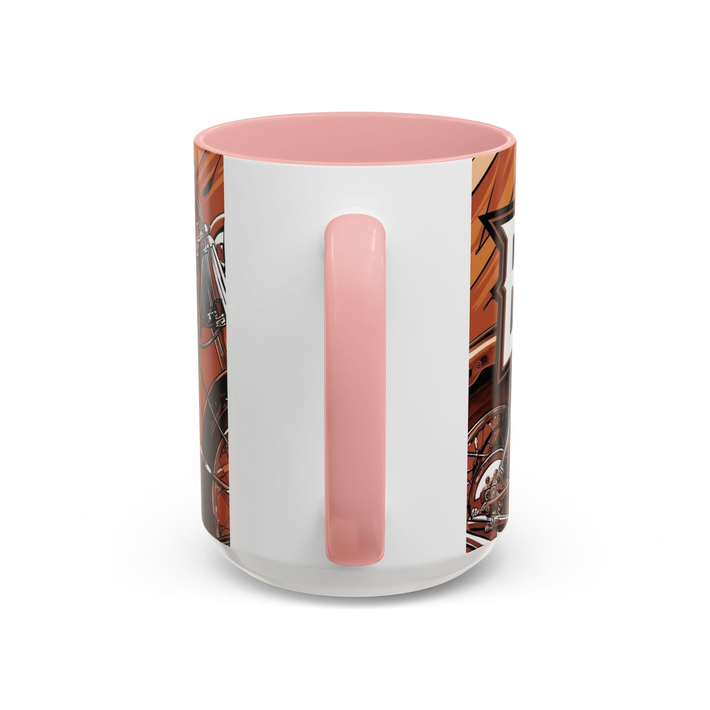 Best Dad Ever Accent Coffee Mug - 11 or 15oz Cool Motorcycle Design