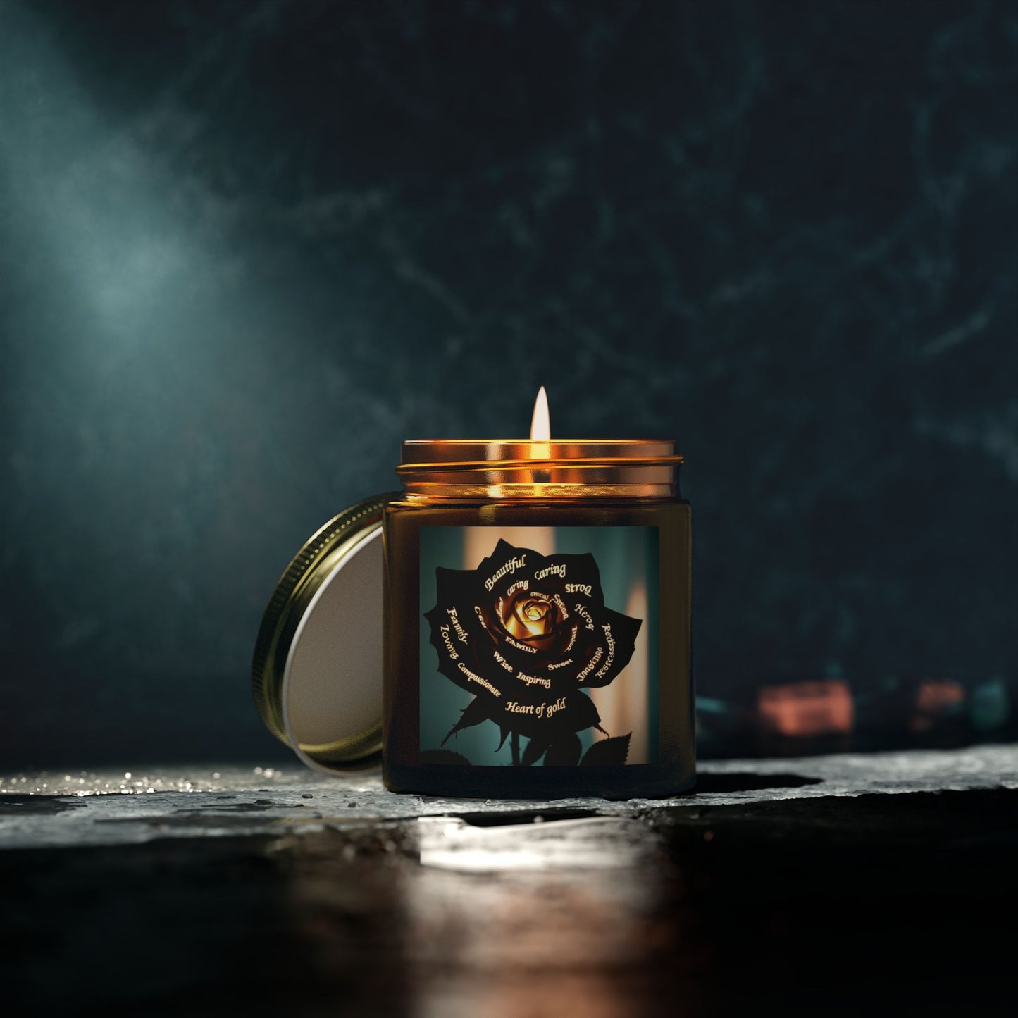 Heart of Gold Scented Candle - Coconut Apricot Wax (4oz & 9oz)