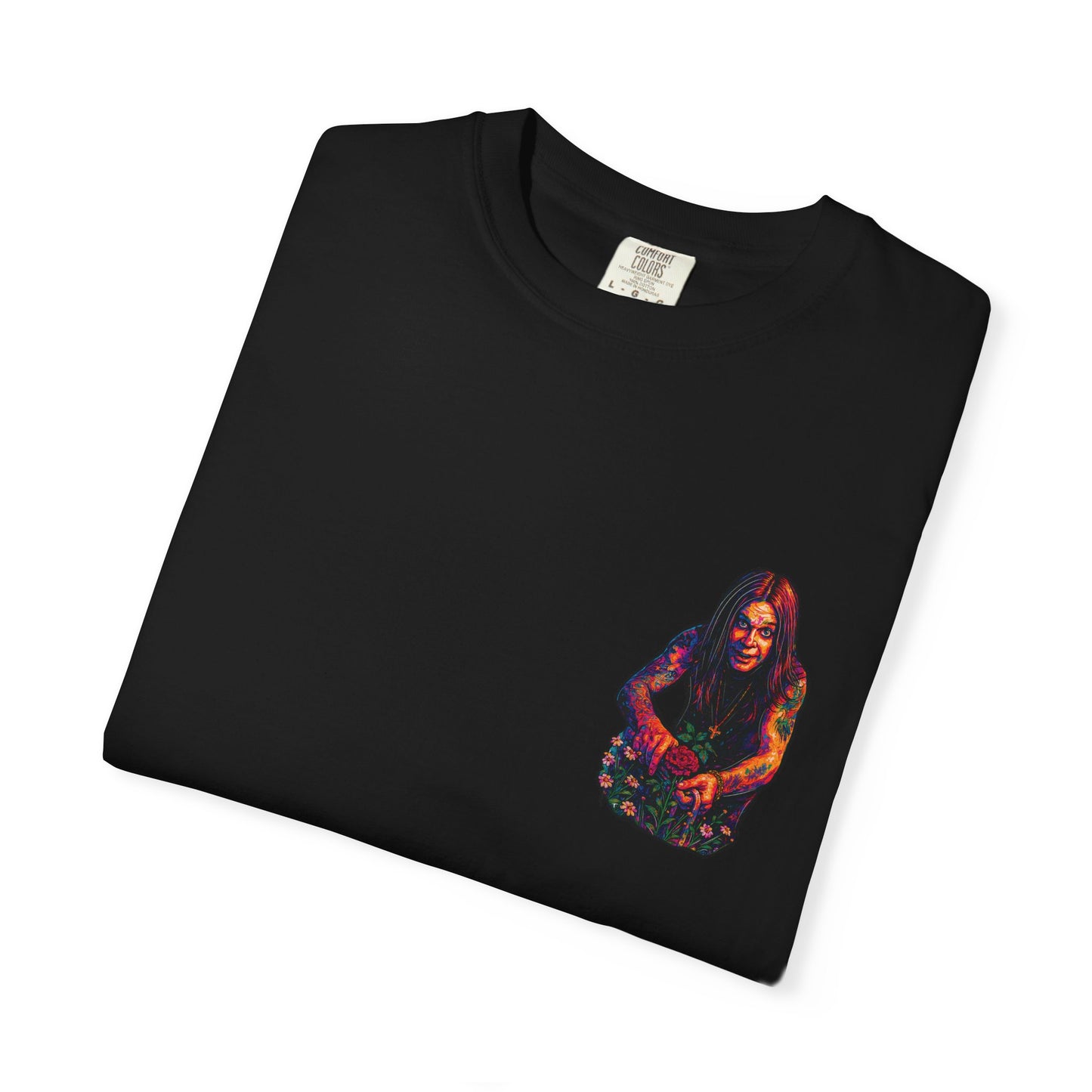 Rock Legend Floral Print T-Shirt - Vibrant Unisex Festival Apparel