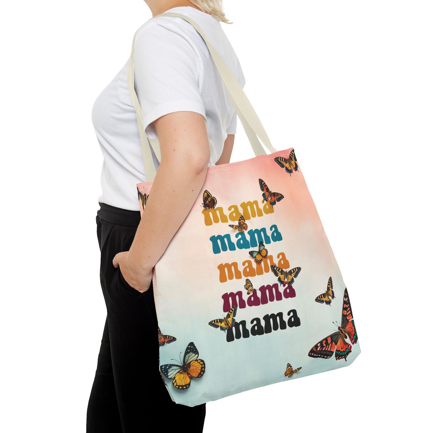 Colorful Mama Butterfly Tote Bag - Perfect for Moms on the Go