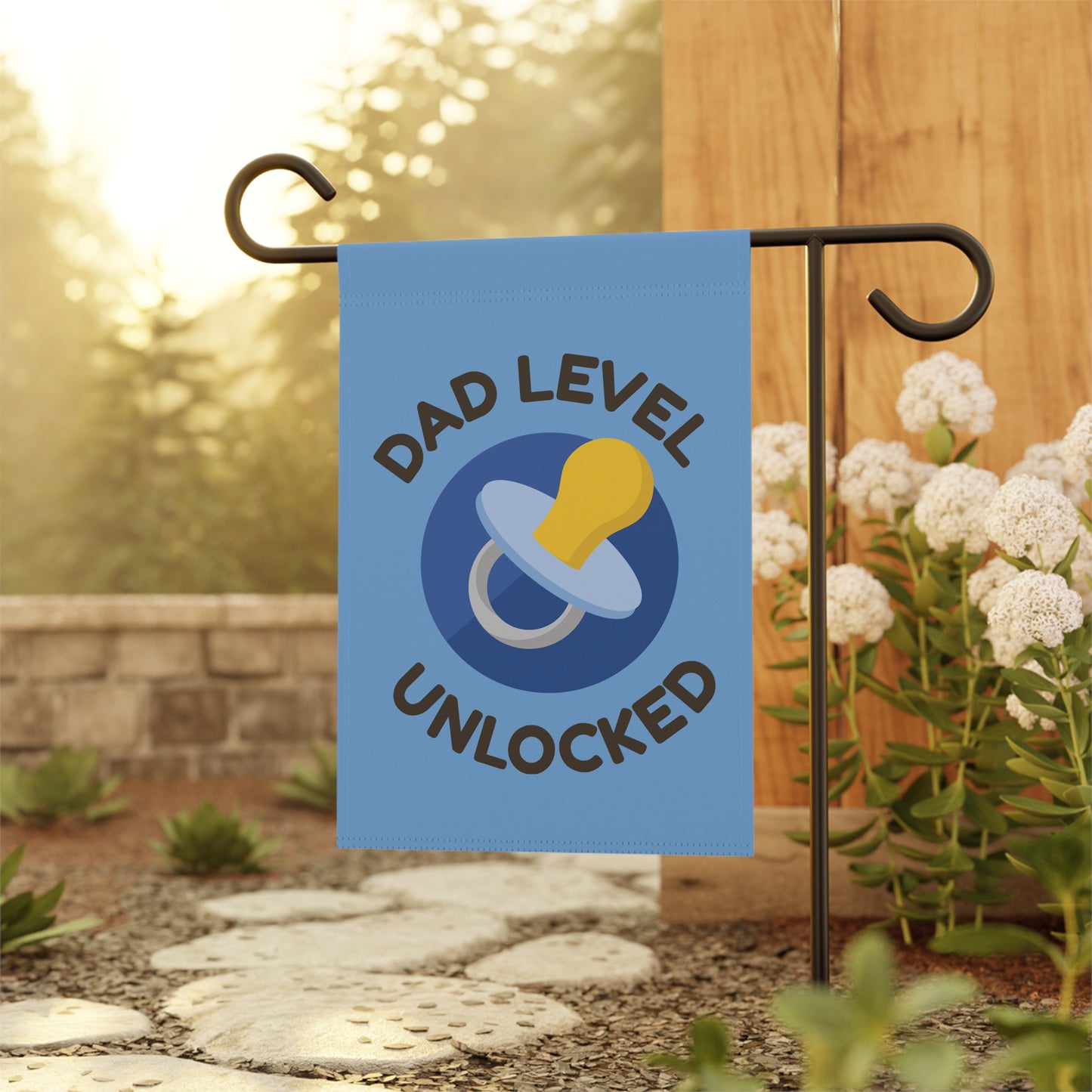 Dad Level Unlocked Garden Banner - Celebrate Fatherhood!