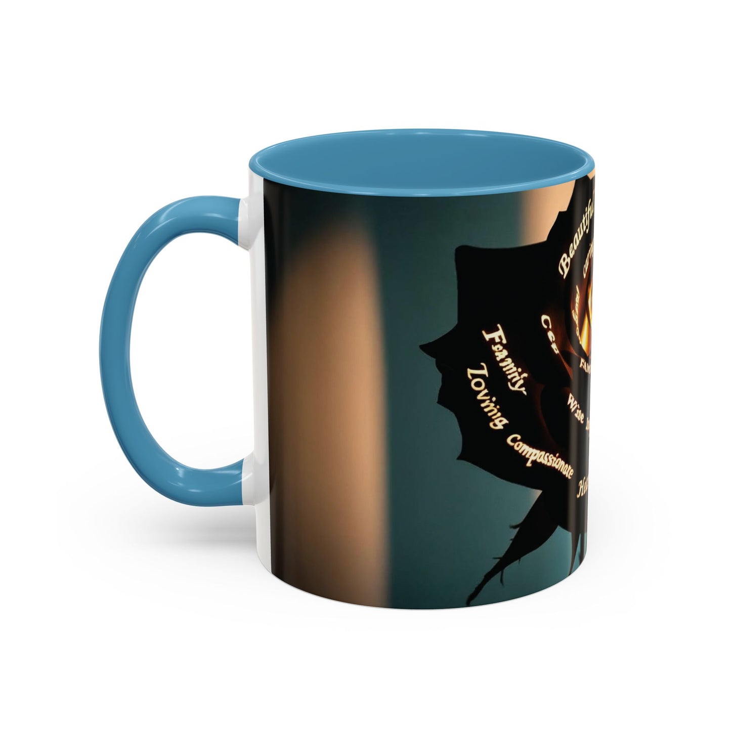 Inspirational Coffee Mug - Heart of Gold Quote with Rose Design