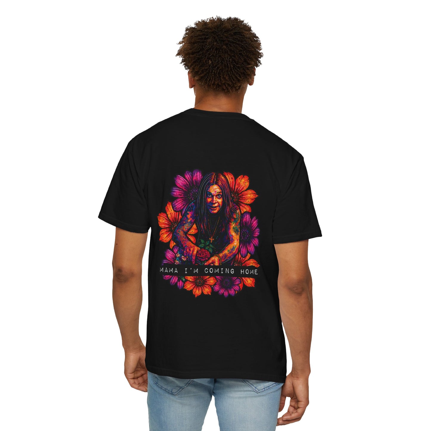 Rock Legend Floral Print T-Shirt - Vibrant Unisex Festival Apparel