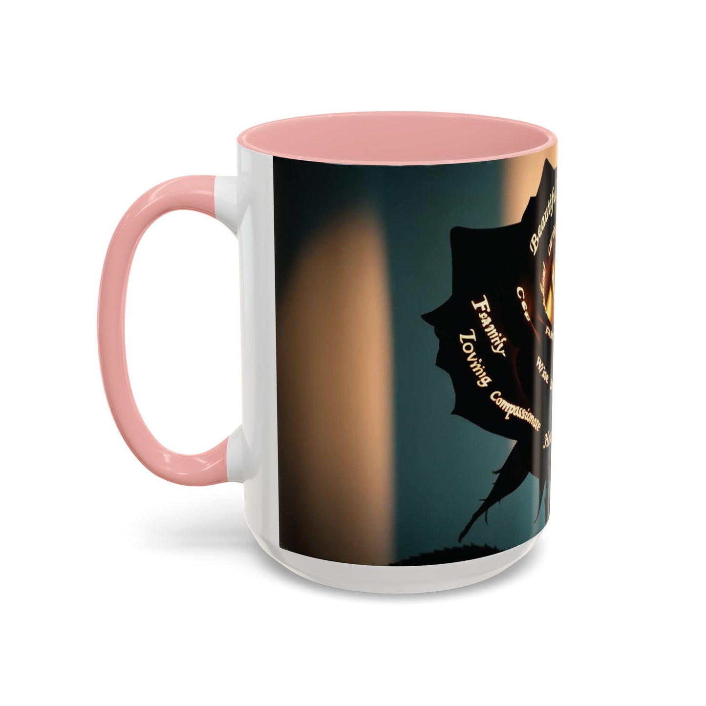 Inspirational Coffee Mug - Heart of Gold Quote with Rose Design