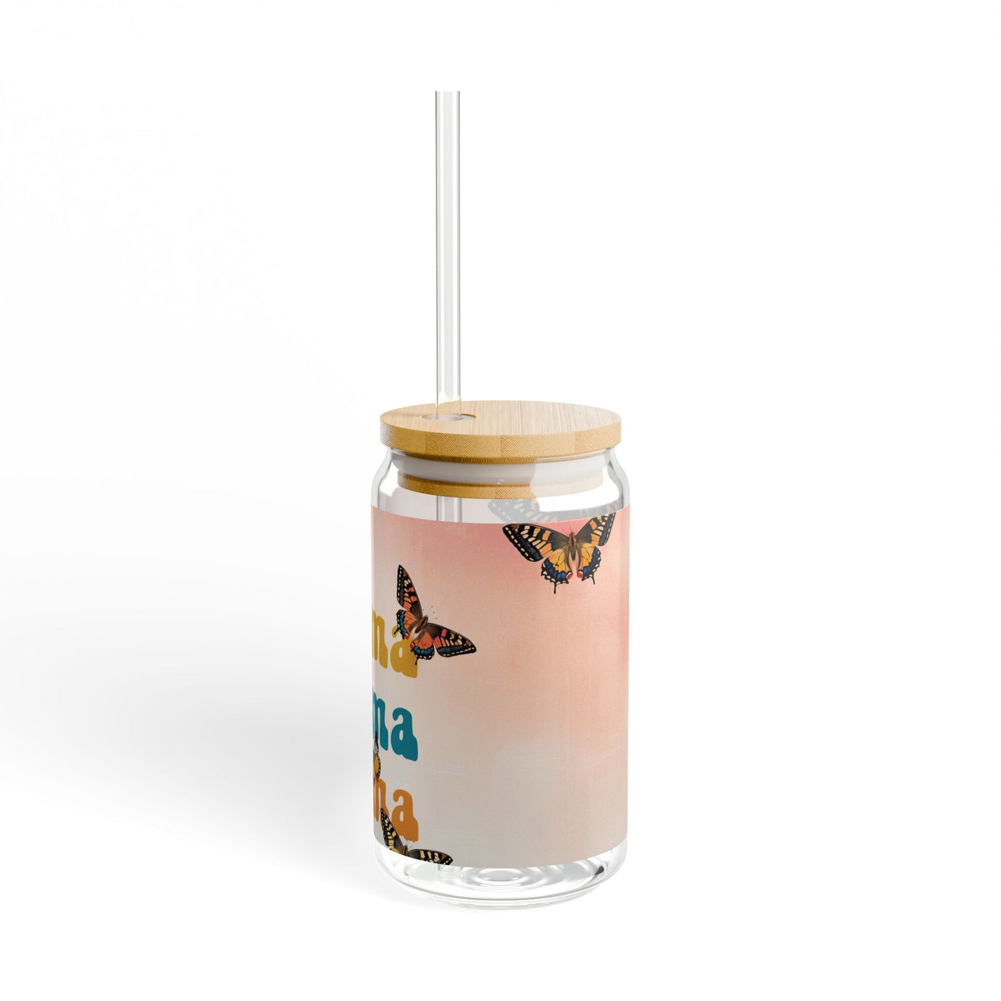 Mama Butterfly Sipper Glass - 16oz Eco-Friendly Drinkware