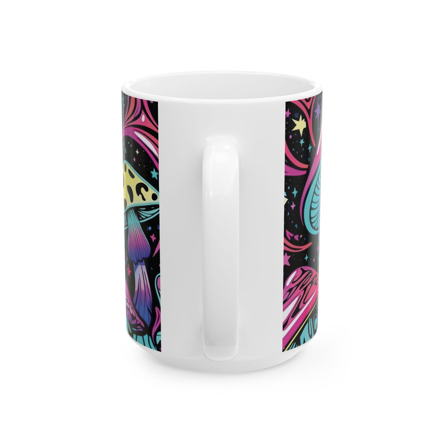 Colorful Mushroom Ceramic Mug - Unique 11oz & 15oz Designs for Nature Lovers