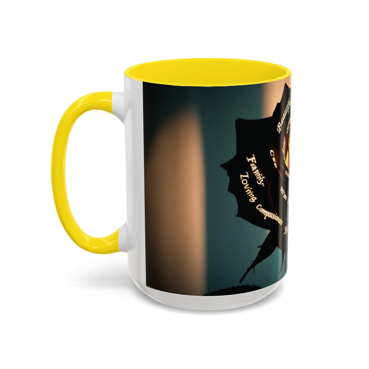 Inspirational Coffee Mug - Heart of Gold Quote with Rose Design