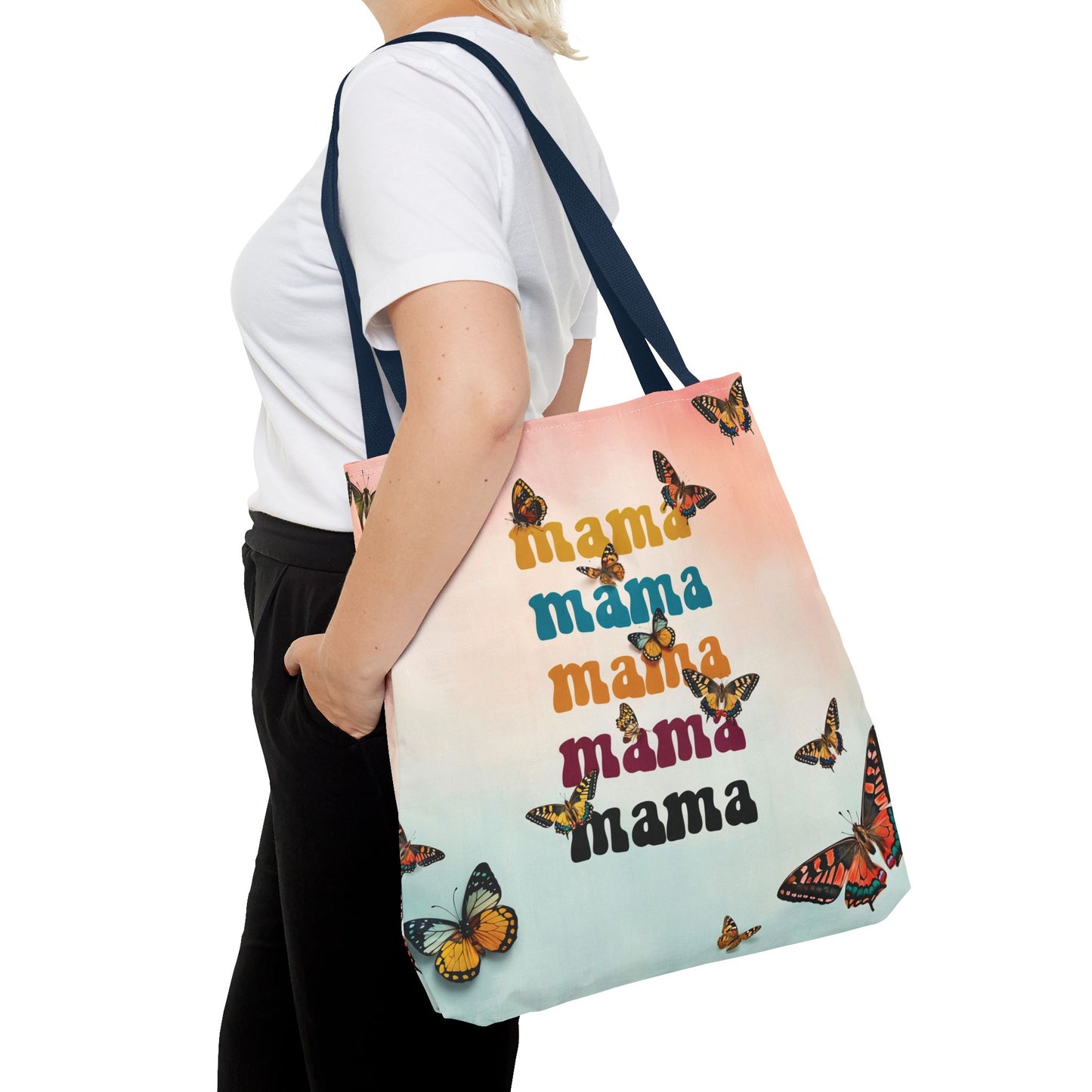 Colorful Mama Butterfly Tote Bag - Perfect for Moms on the Go