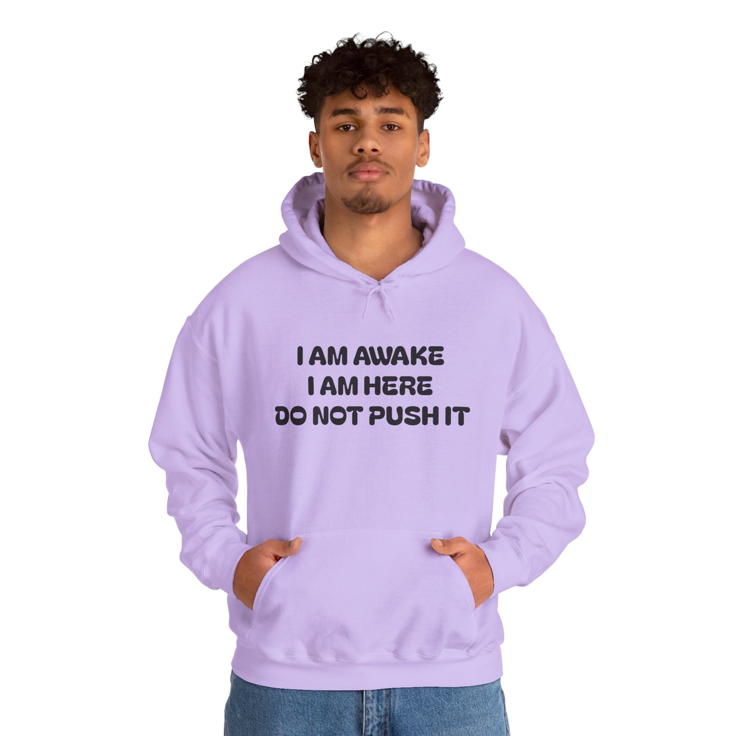 Hooded Sweatshirt - I am Awake I am Here Design