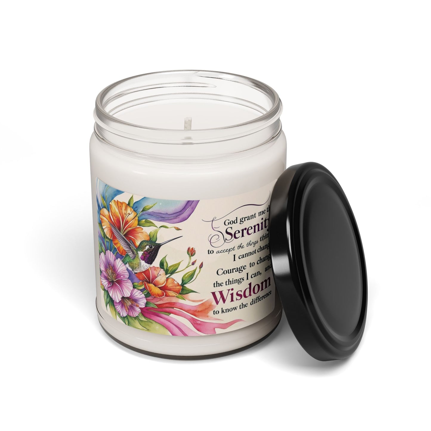 Serenity Scented Soy Candle - 9oz Inspirational Aroma for Peace and Wisdom