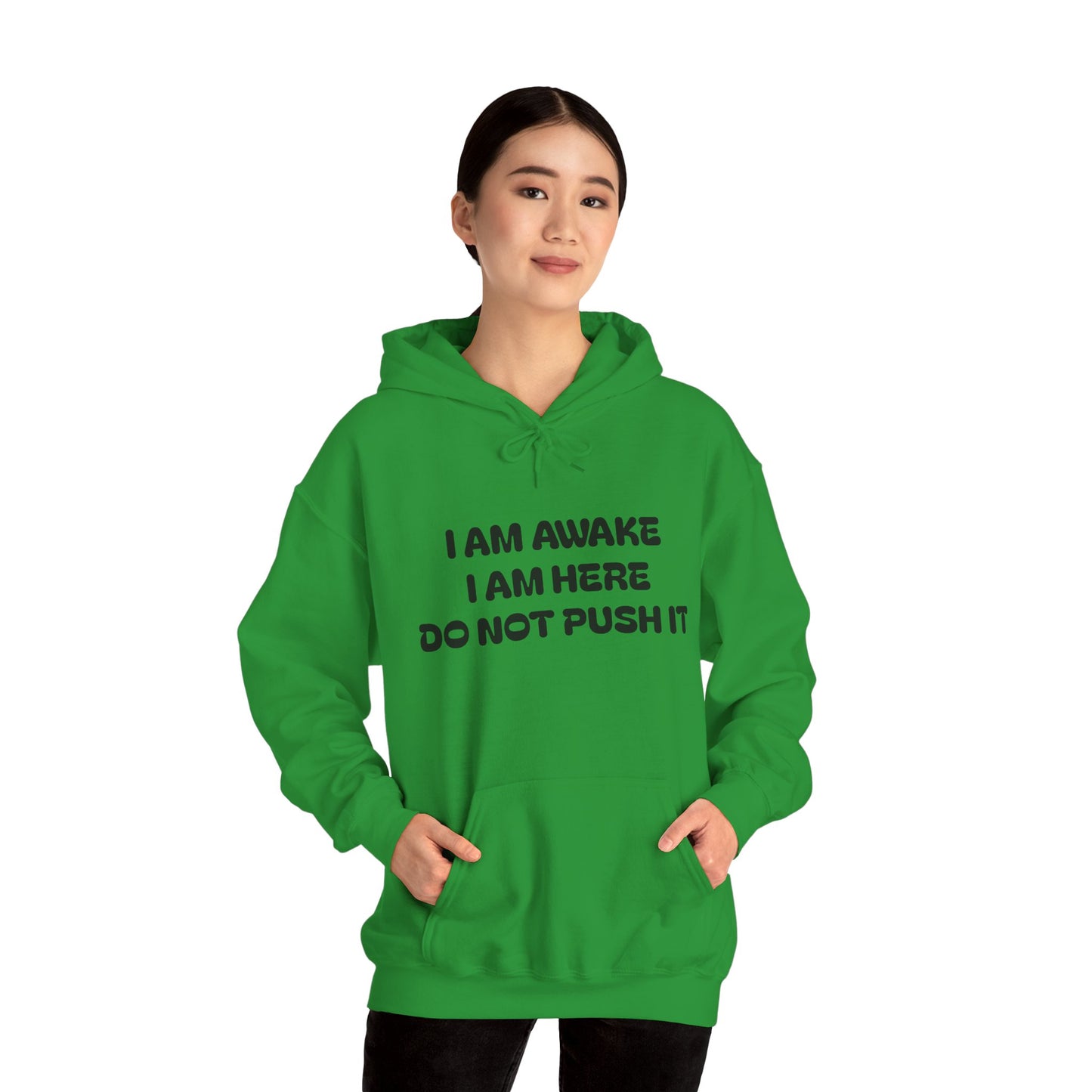 Hooded Sweatshirt - I am Awake I am Here Design