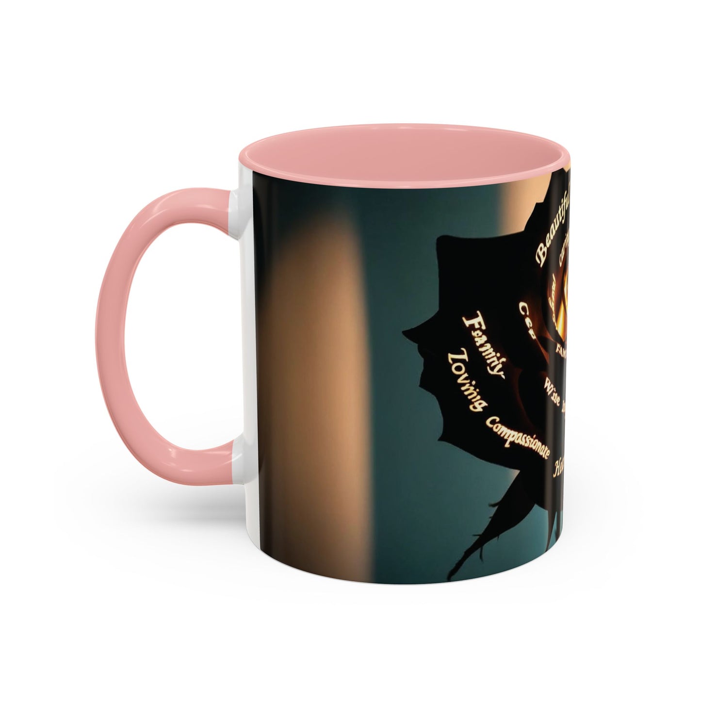 Inspirational Coffee Mug - Heart of Gold Quote with Rose Design