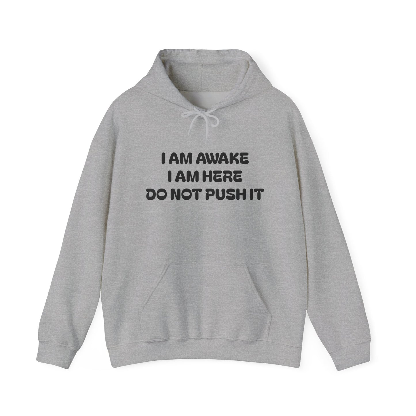 Hooded Sweatshirt - I am Awake I am Here Design