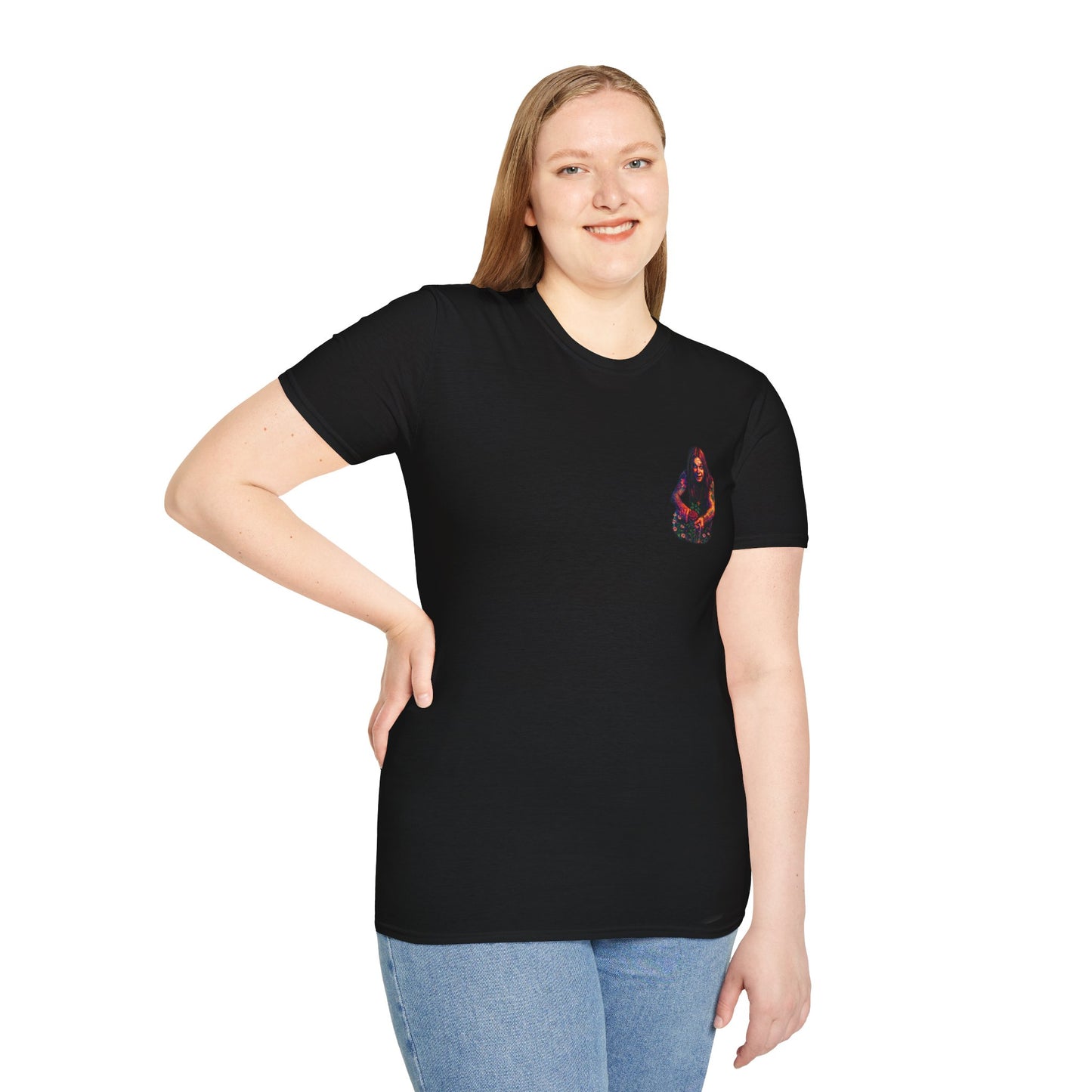 Colorful Floral Graphic Unisex T-Shirt for Summer Festivals and Casual Outings