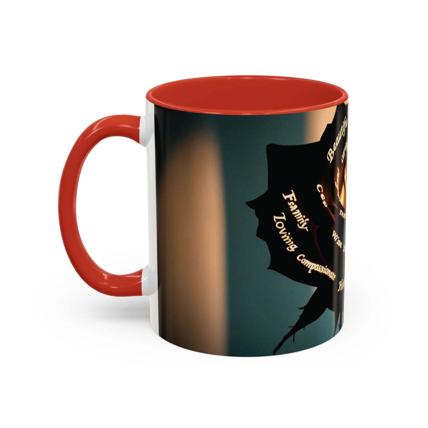 Inspirational Coffee Mug - Heart of Gold Quote with Rose Design