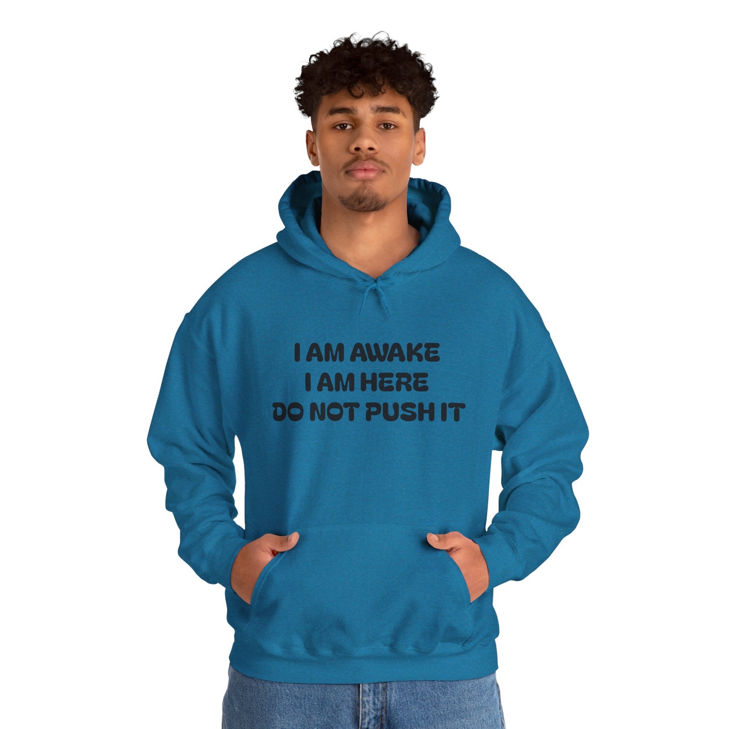 Hooded Sweatshirt - I am Awake I am Here Design