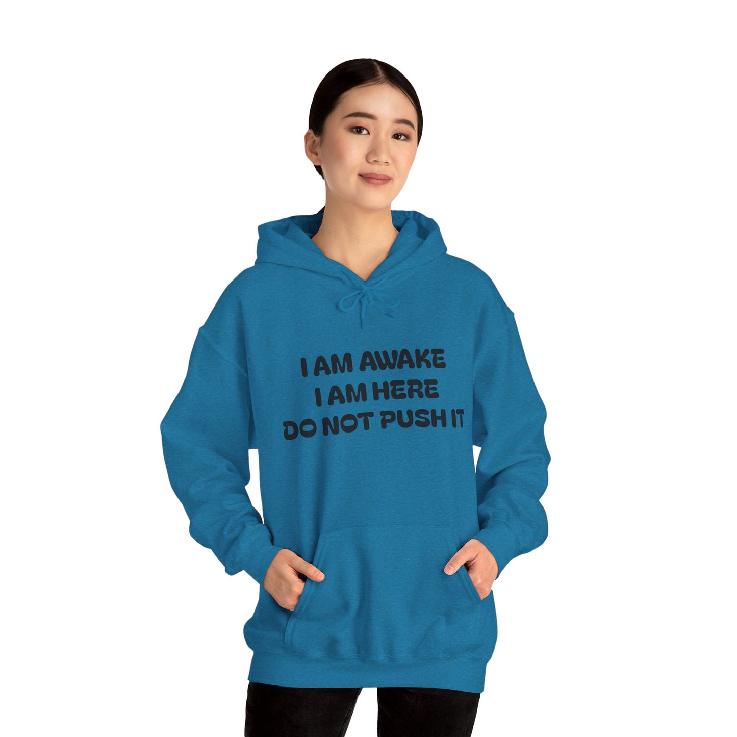 Hooded Sweatshirt - I am Awake I am Here Design