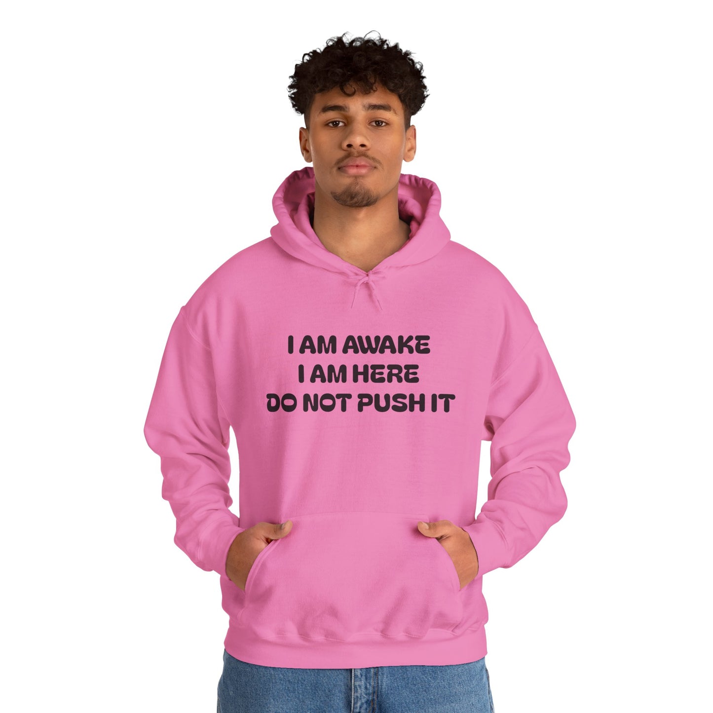 Hooded Sweatshirt - I am Awake I am Here Design
