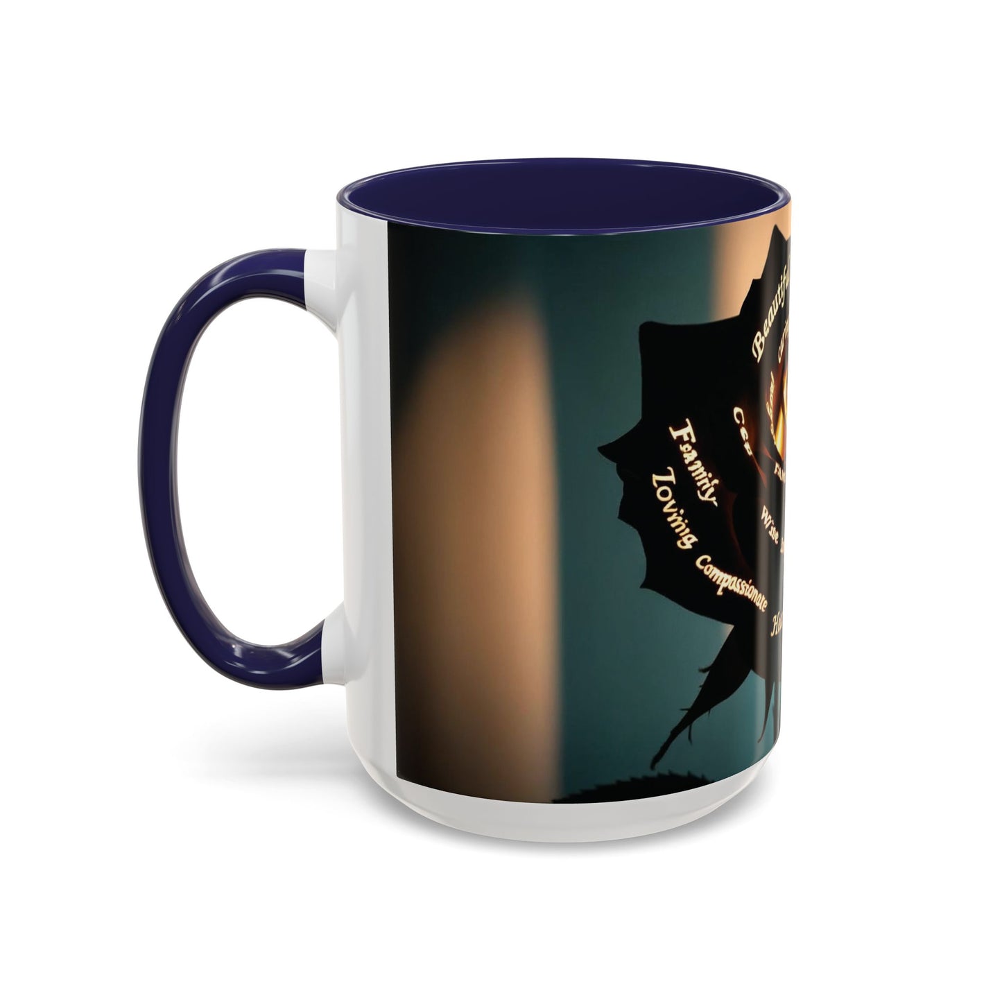 Inspirational Coffee Mug - Heart of Gold Quote with Rose Design