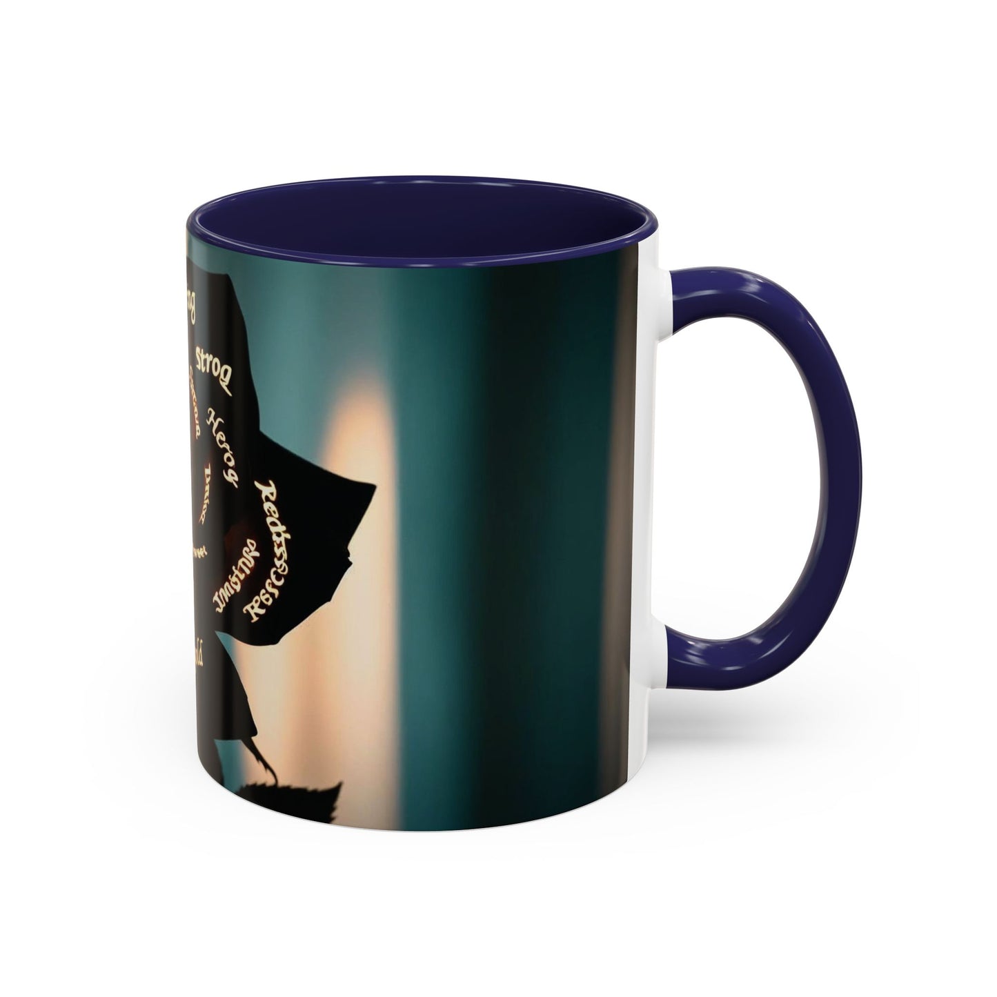 Inspirational Coffee Mug - Heart of Gold Quote with Rose Design