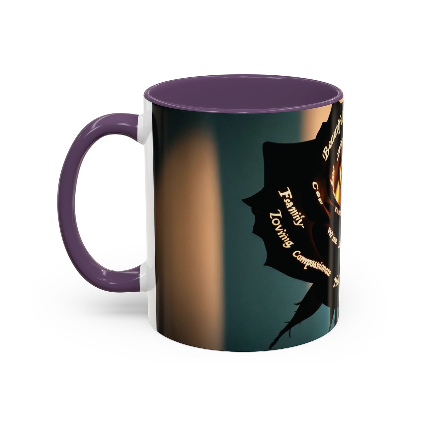 Inspirational Coffee Mug - Heart of Gold Quote with Rose Design