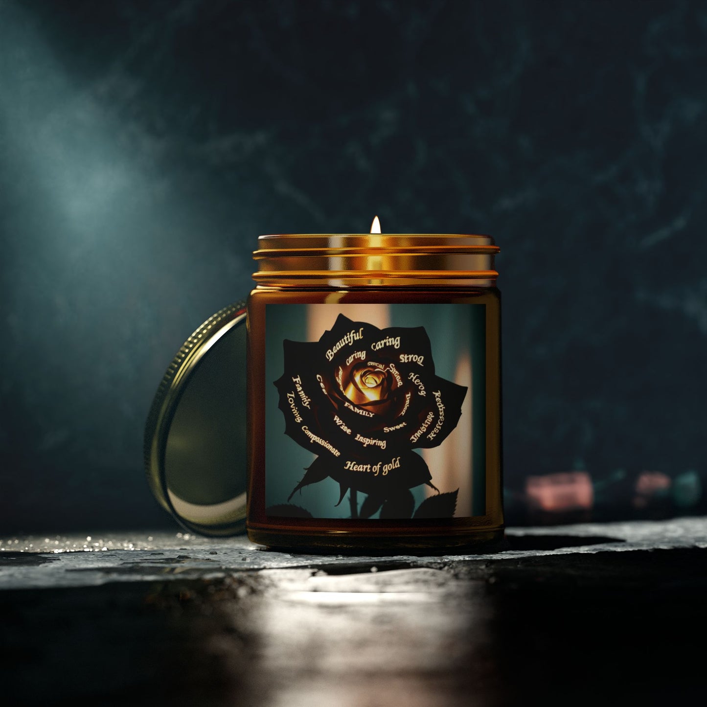 Heart of Gold Scented Candle - Coconut Apricot Wax (4oz & 9oz)
