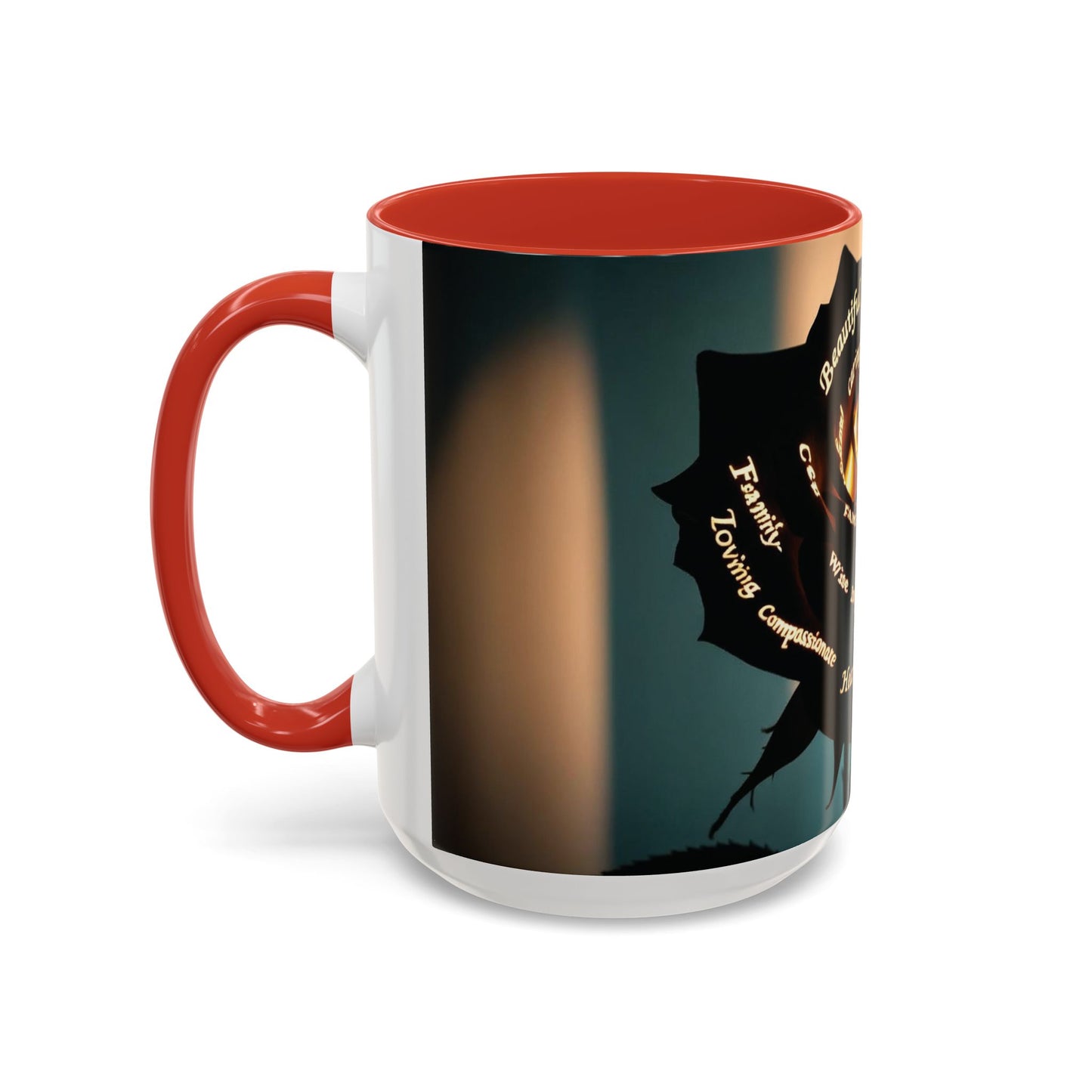 Inspirational Coffee Mug - Heart of Gold Quote with Rose Design