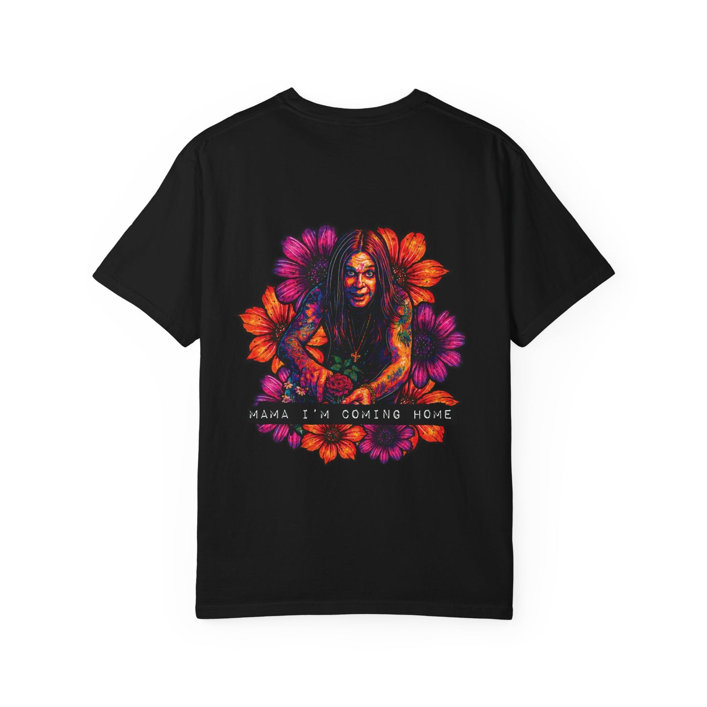 Rock Legend Floral Print T-Shirt - Vibrant Unisex Festival Apparel