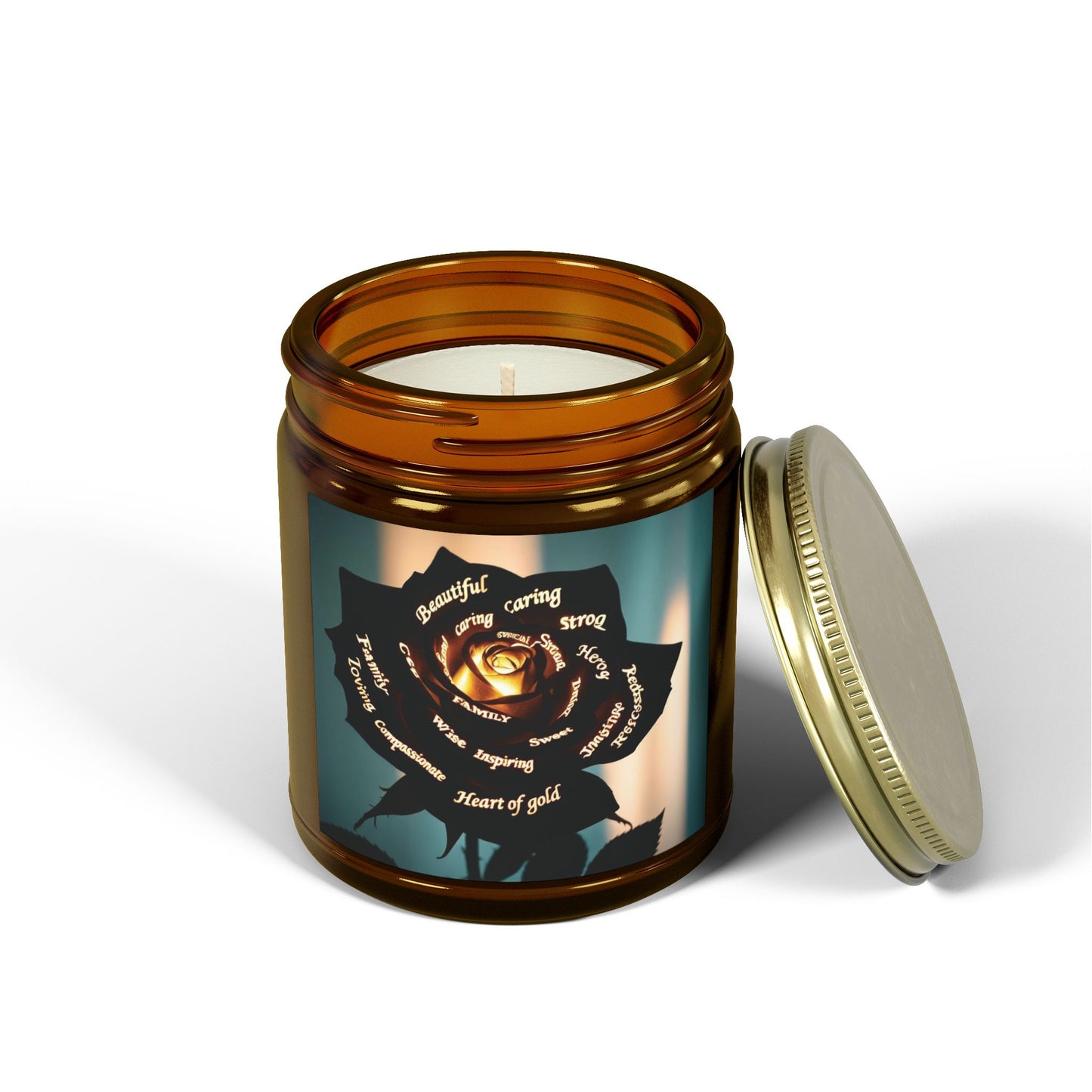 Heart of Gold Scented Candle - Coconut Apricot Wax (4oz & 9oz)