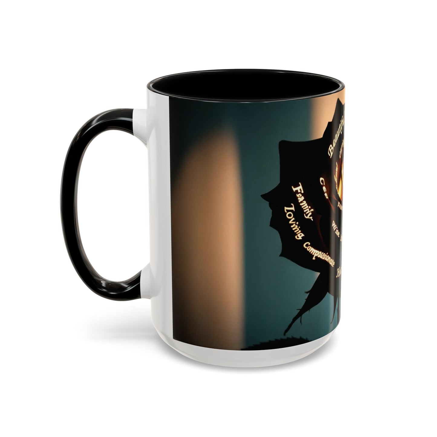 Inspirational Coffee Mug - Heart of Gold Quote with Rose Design