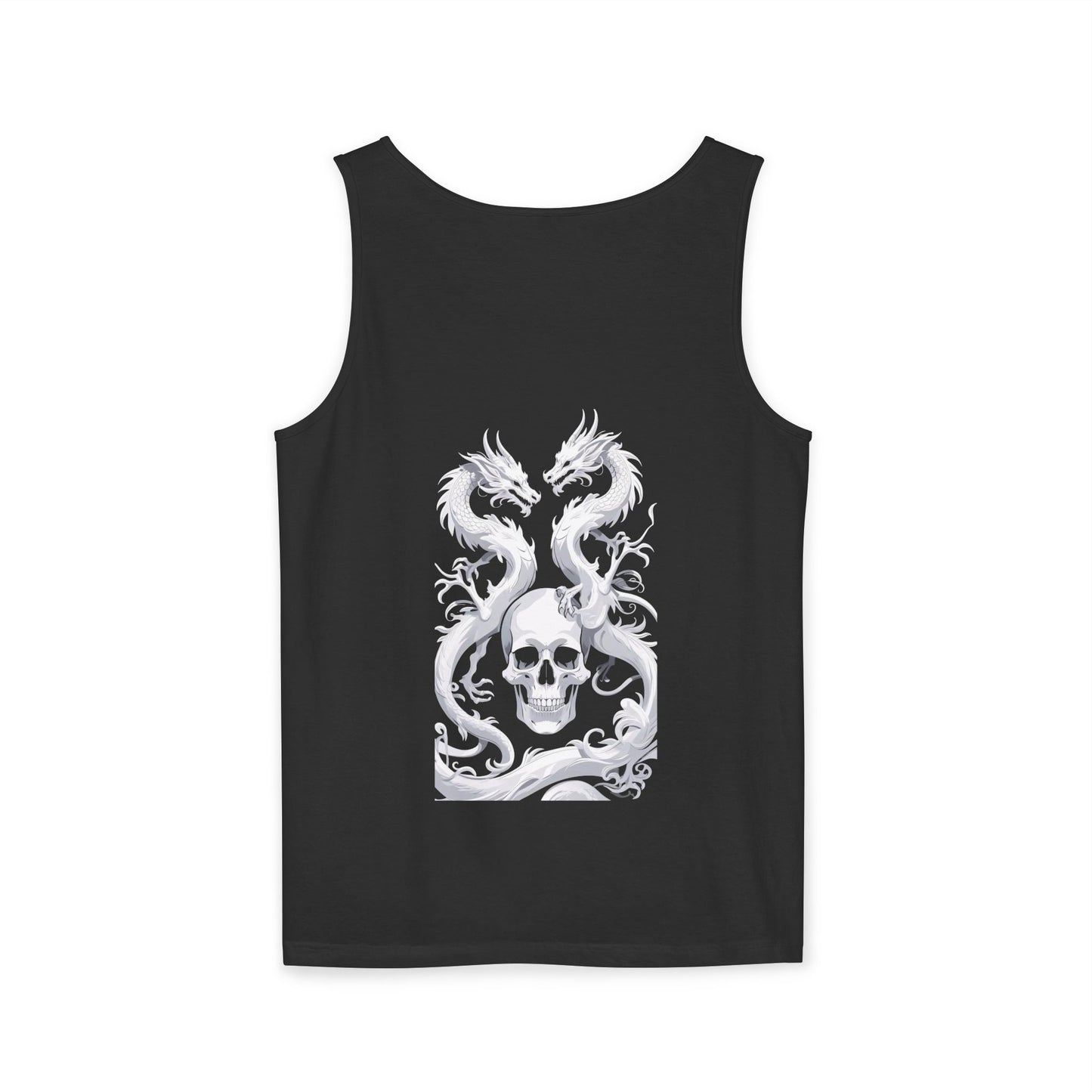 Dragon Skull Tank Top - Edgy Graphic Tee for Summer, Concerts, Festivals, Casual Wear, Alternative Style