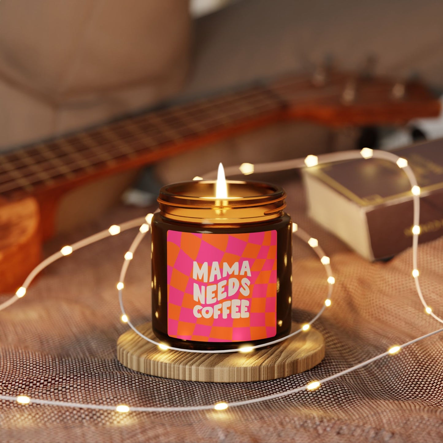 Scented Soy Candle (Multi-Size, Amber Jar)