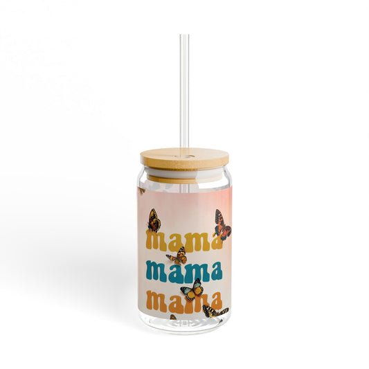 Mama Butterfly Sipper Glass - 16oz Eco-Friendly Drinkware