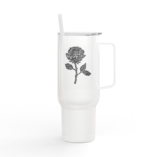 Engraved Insulated Tumbler - 40oz Floral Design, Perfect Gift for Mother's Day