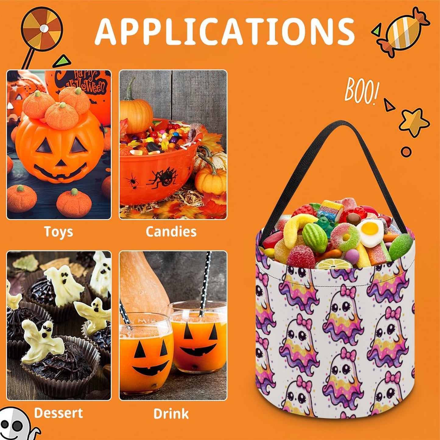 Halloween tote candy bags Halloween Tote Candy Bag