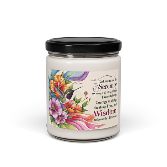 Serenity Scented Soy Candle - 9oz Inspirational Aroma for Peace and Wisdom