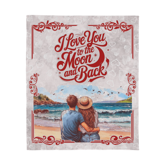 To the Moon and Back-Jersey Fleece Blanket